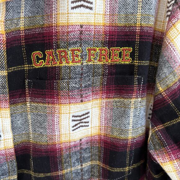 PacSun "Care Free" Flannel Button Up Southwestern Plaid Size M - Picture 3 of 8